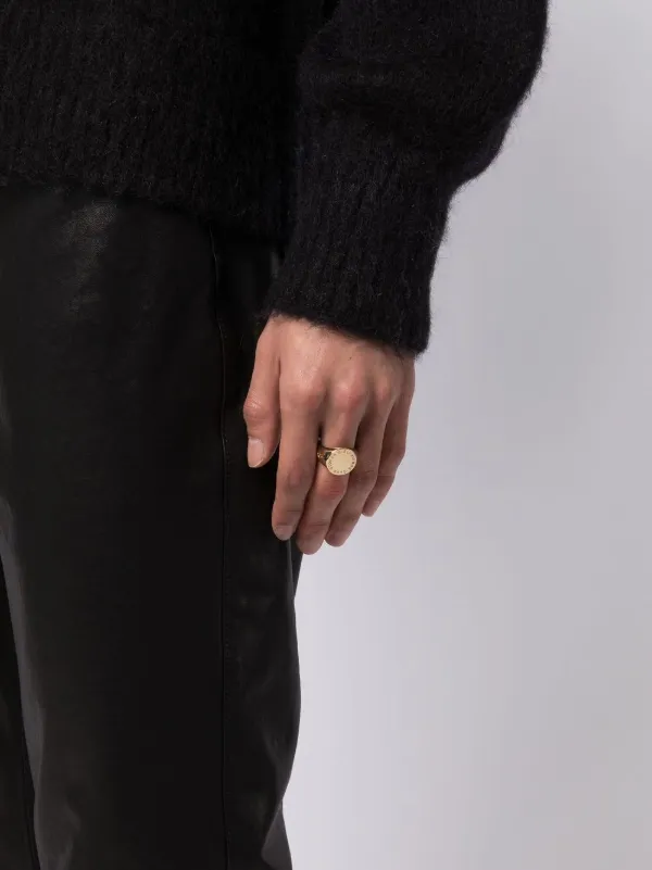 Stolen Girlfriends Club Text Logo Sovereign Gold Ring | Gold