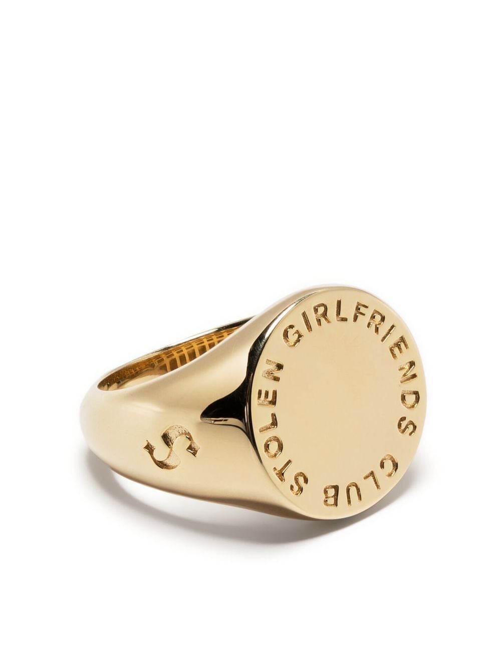 Text Logo Sovereign gold ring