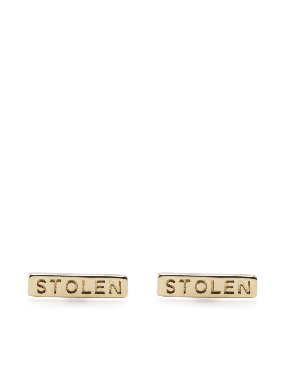 Stolen Bar 9kt gold earring