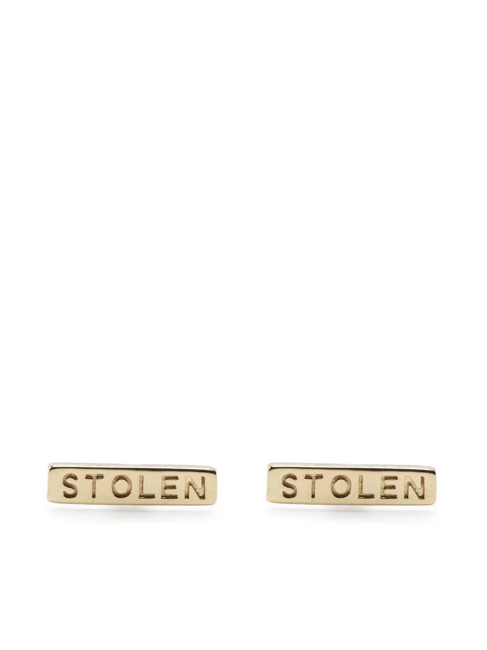 Stolen Bar 9kt gold earring