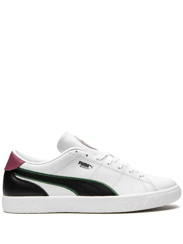 puma grey and green sneakers