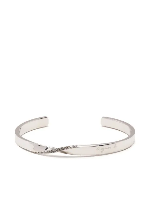 agnès b.  twist-detail stainless steel bangle