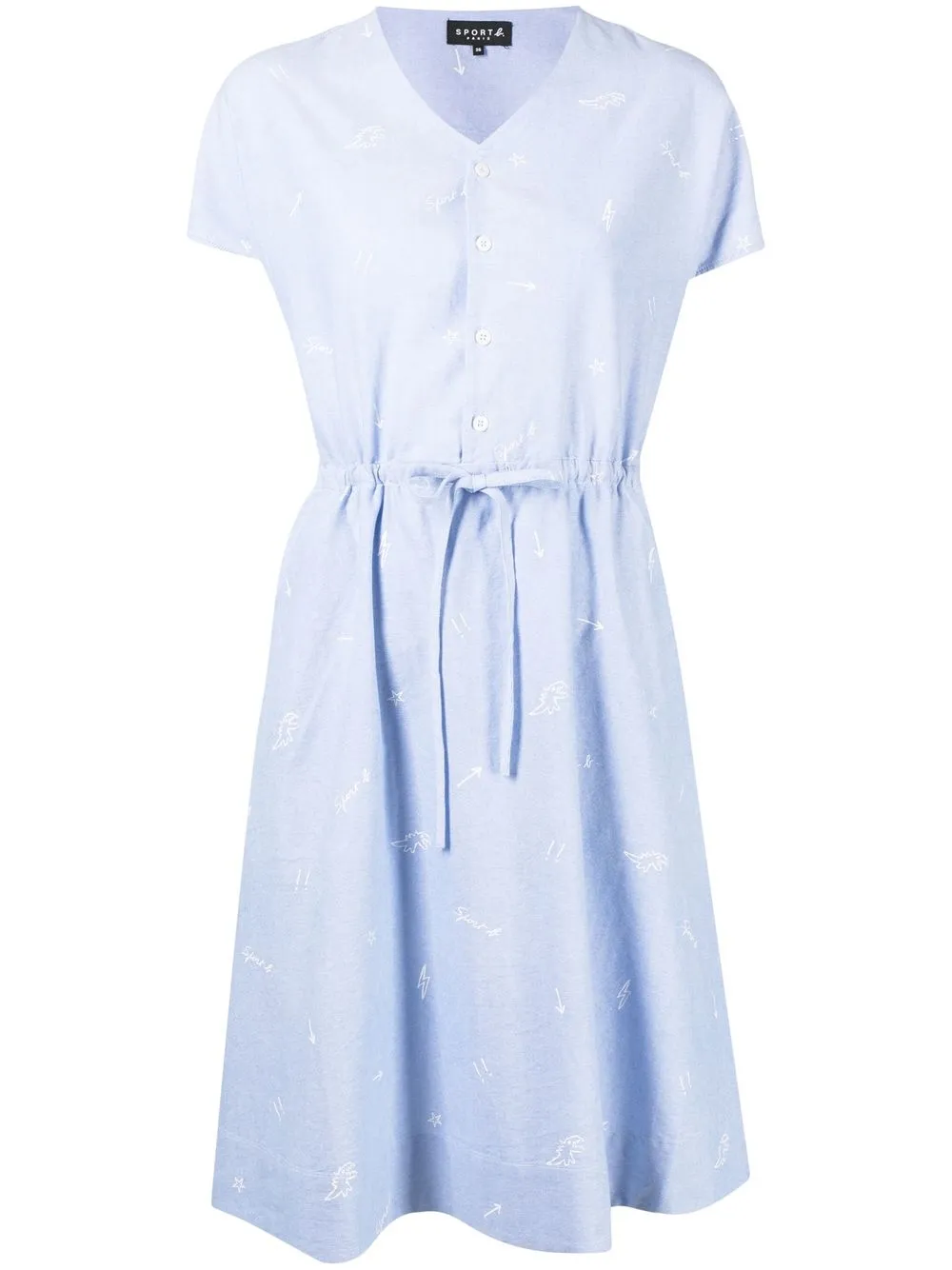 

SPORT b. by agnès b. vestido de día con cuello en V - Azul