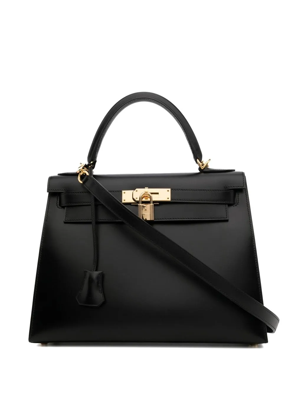 

Hermès bolsa Kelly Séllier 28 pre-owned 2002 - Negro