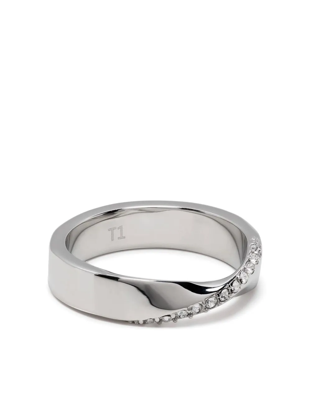 

agnès b. anillo de acero inoxidable con detalle retorcido - Plateado