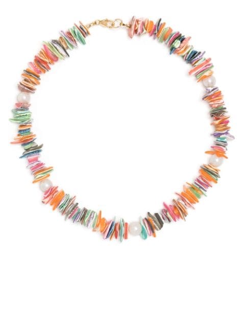 A Sinner in Pearls pearl rainbow shell bead necklace