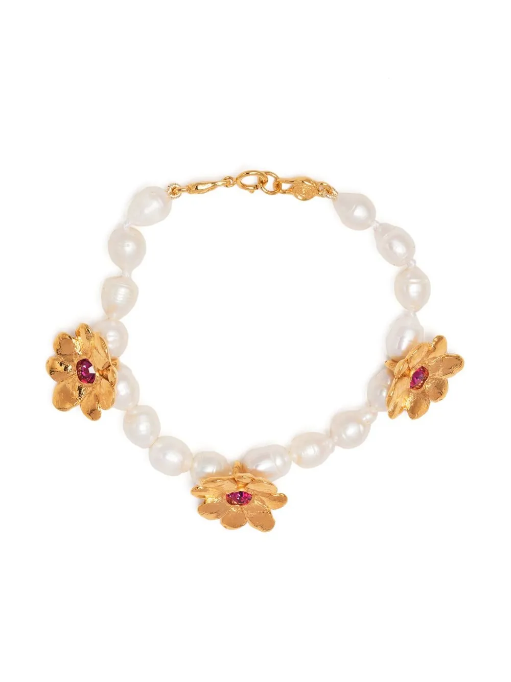 

Mondo Mondo Daisy Pearl crystal-embellished bracelet - Gold