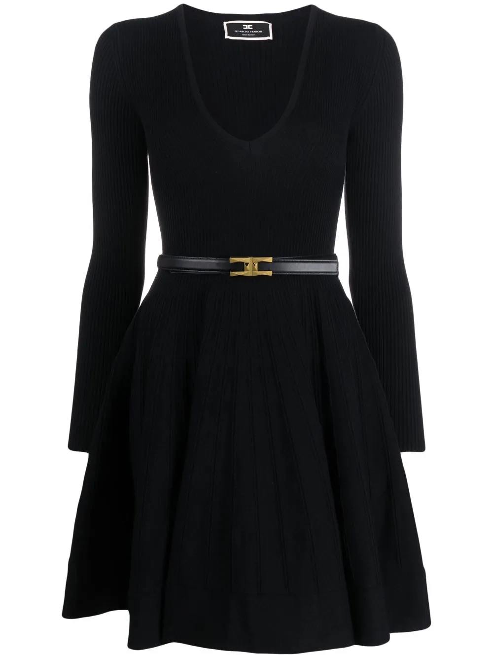 

Elisabetta Franchi vestido tejidos acampanado - Negro