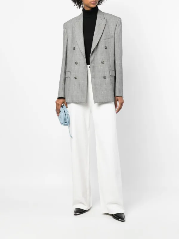 【関税込み】Loulou de Saison ホワイト Attu ジーンズ LOULOU DE SAISON + NET SUSTAIN Attu high-rise wide-leg