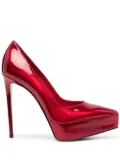 Le Silla Uma 130mm platform pumps - Red