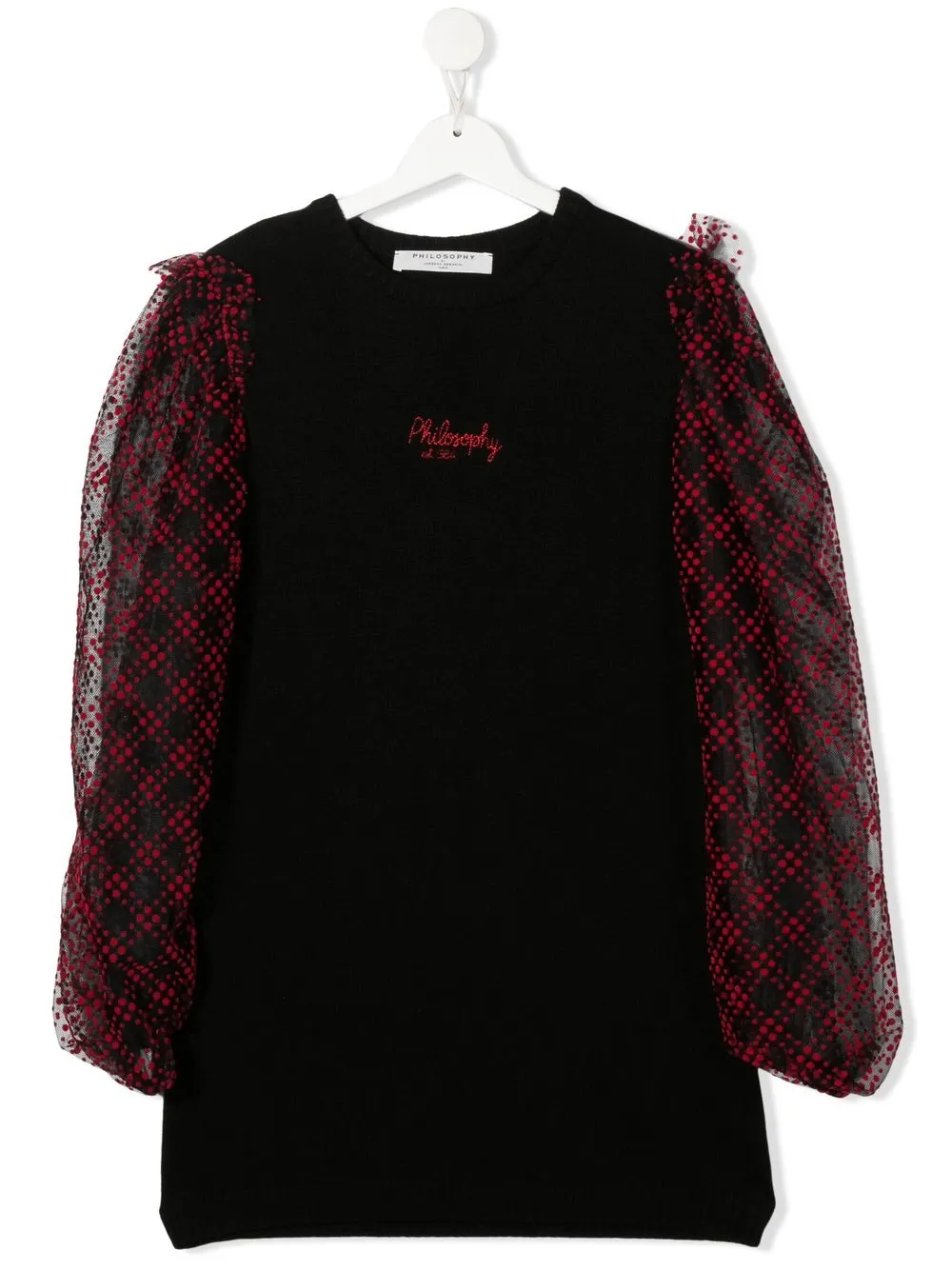 

Philosophy Di Lorenzo Serafini Kids TEEN tulle-sleeve dress - Black