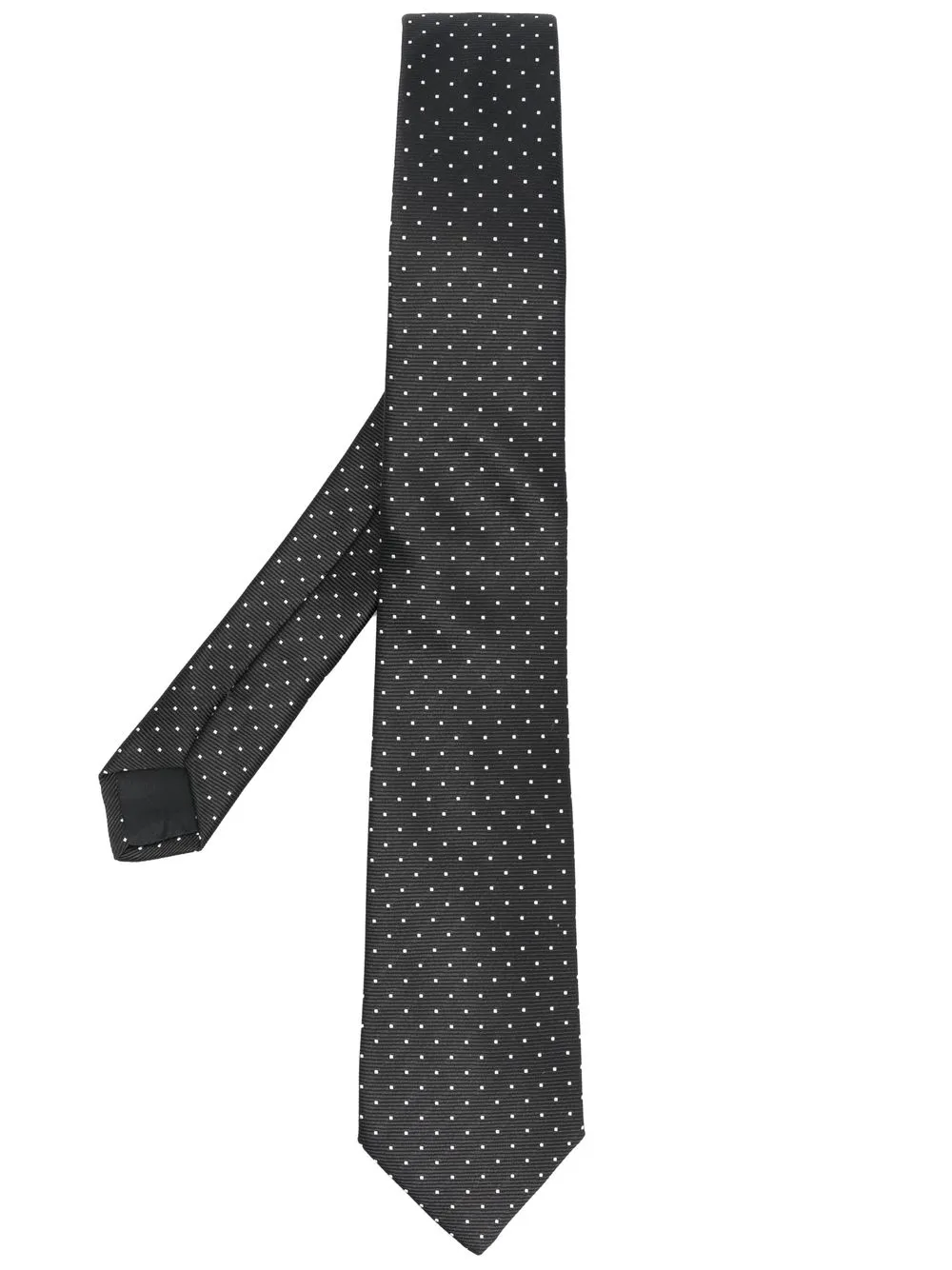 

Lanvin polka dot embroidered silk tie - Black