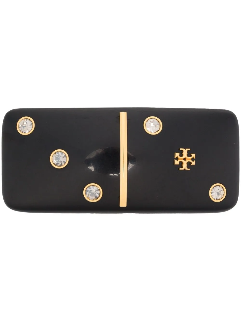 

Tory Burch broche para el cabello con doble T - Negro