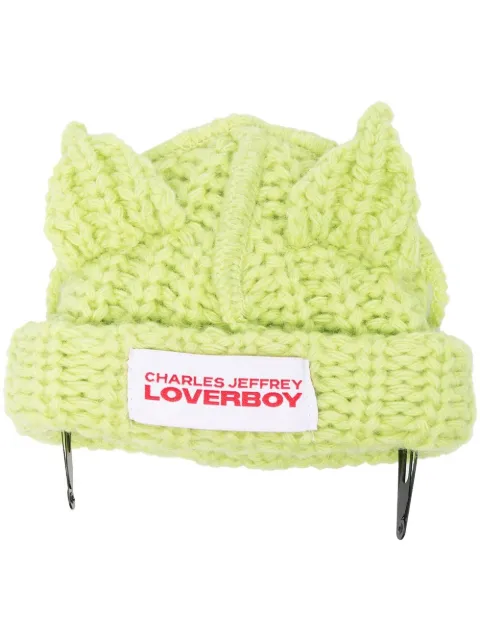 Charles Jeffrey Loverboy gorro tejido con parche del logo