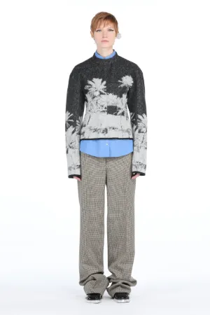 Palm Tree-Jacquard Sweater