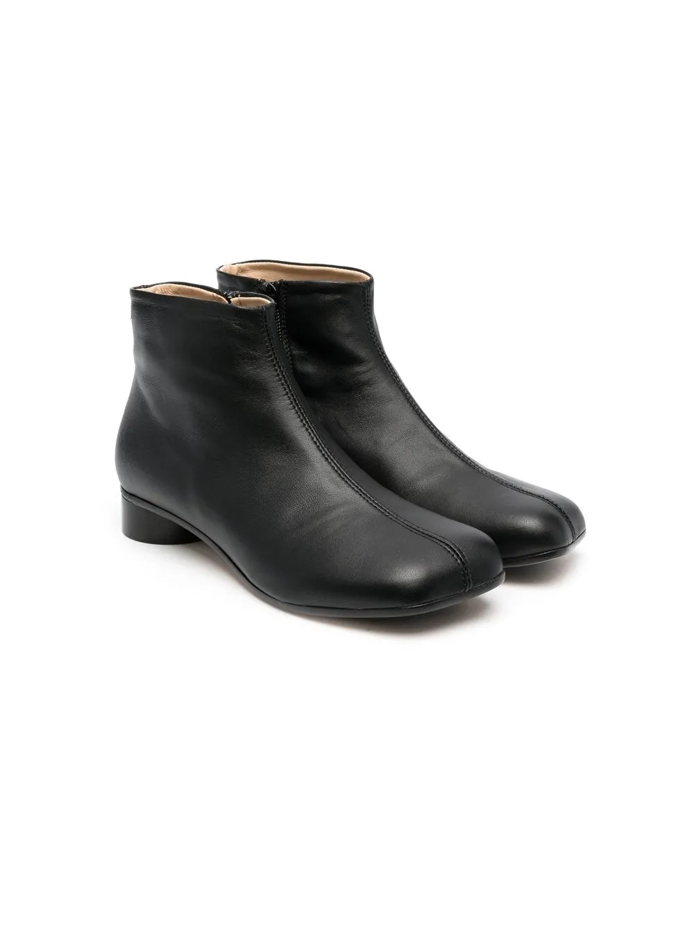 

MM6 Maison Margiela Kids botines con puntera cuadrada y tacón de 25mm - Negro