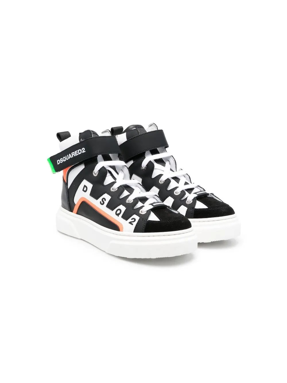 

Dsquared2 Kids tenis altos con logo estampado - Negro