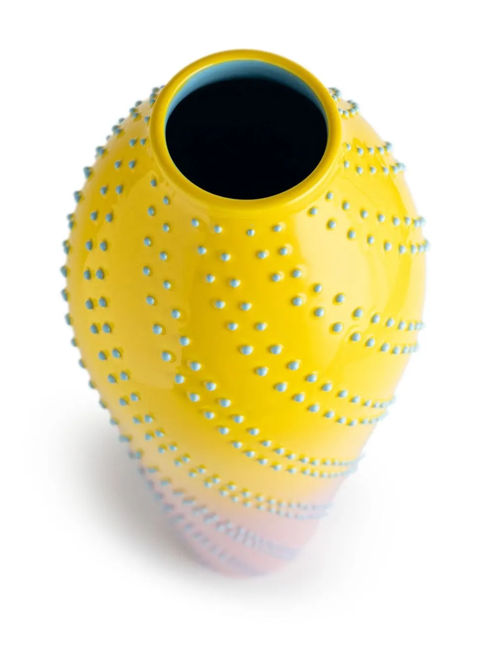 NUOVE FORME TEXTURED CURVED CERAMIC VASE
