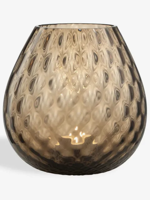 NasonMoretti portavelas de vidrio Macramé