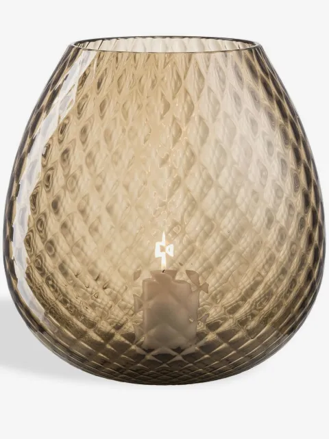 NasonMoretti portavelas de vidrio Macramé