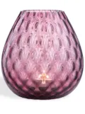 NasonMoretti Macramé glass candle holder - Pink