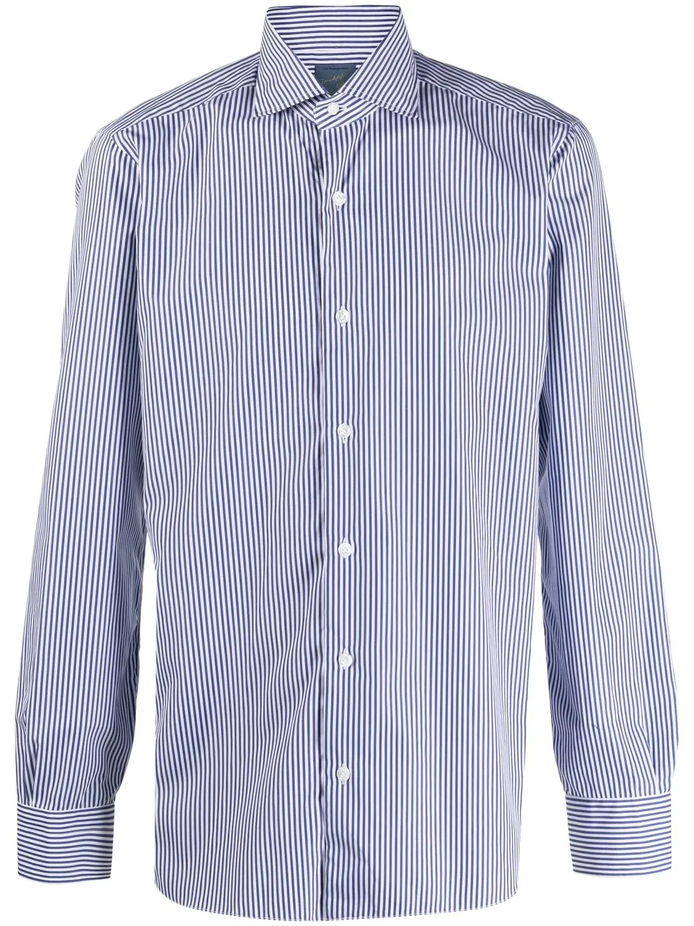 

Barba striped cotton shirt - Blue