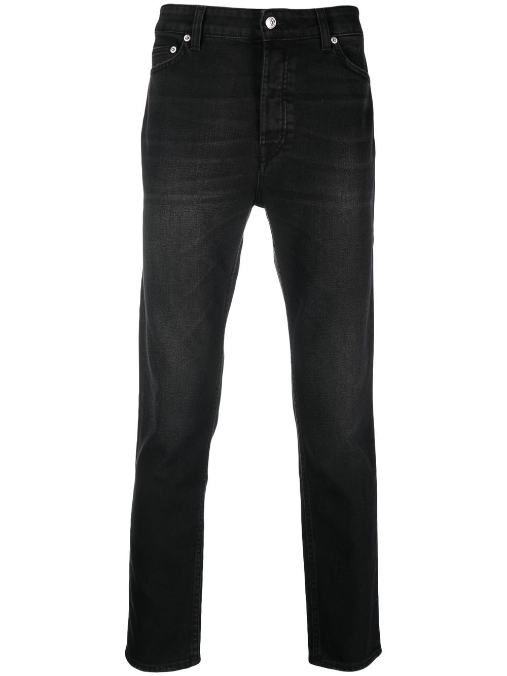 logo-patch slim-cut jeans