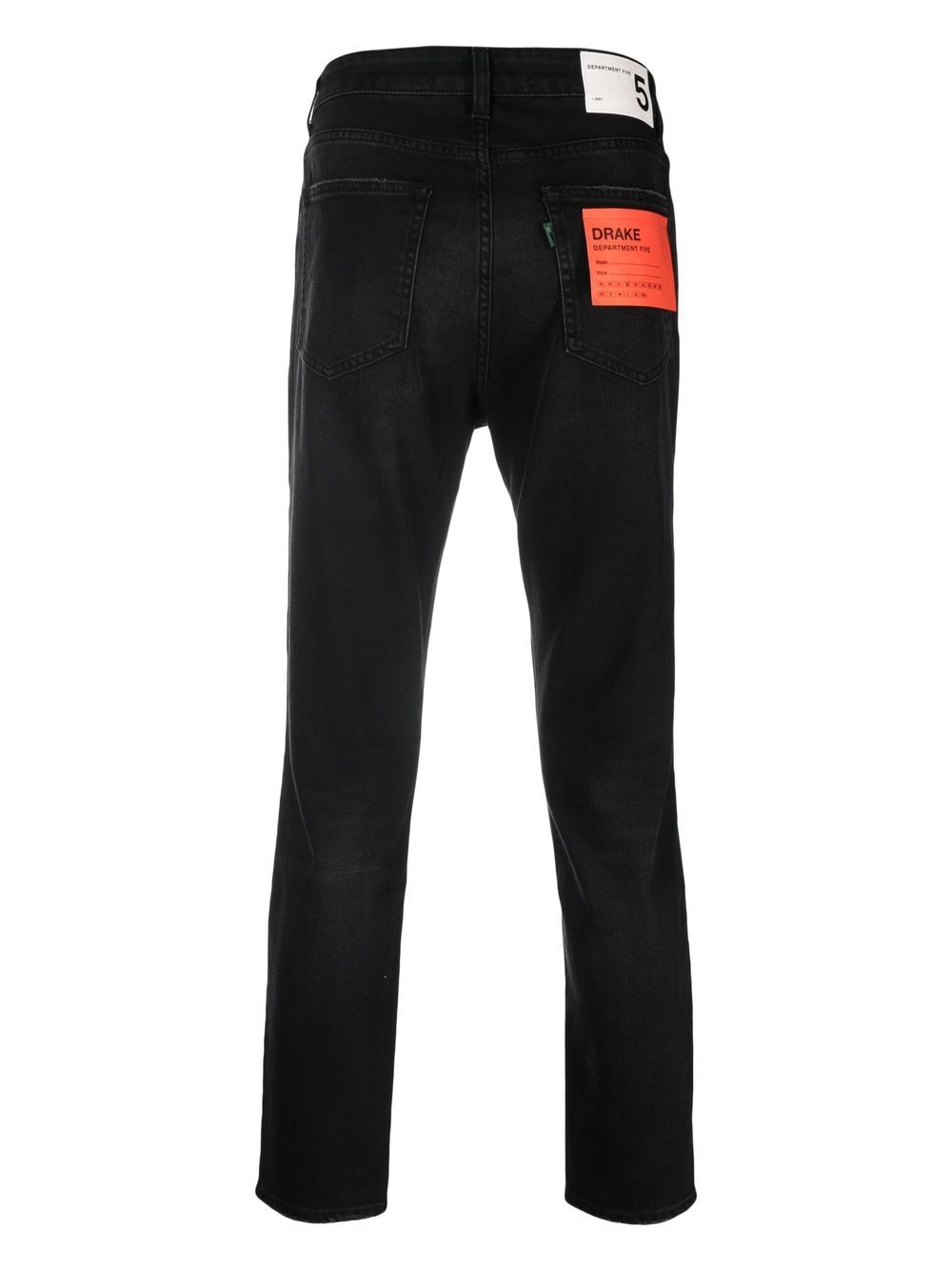 Department 5 Jeans met logopatch - Zwart