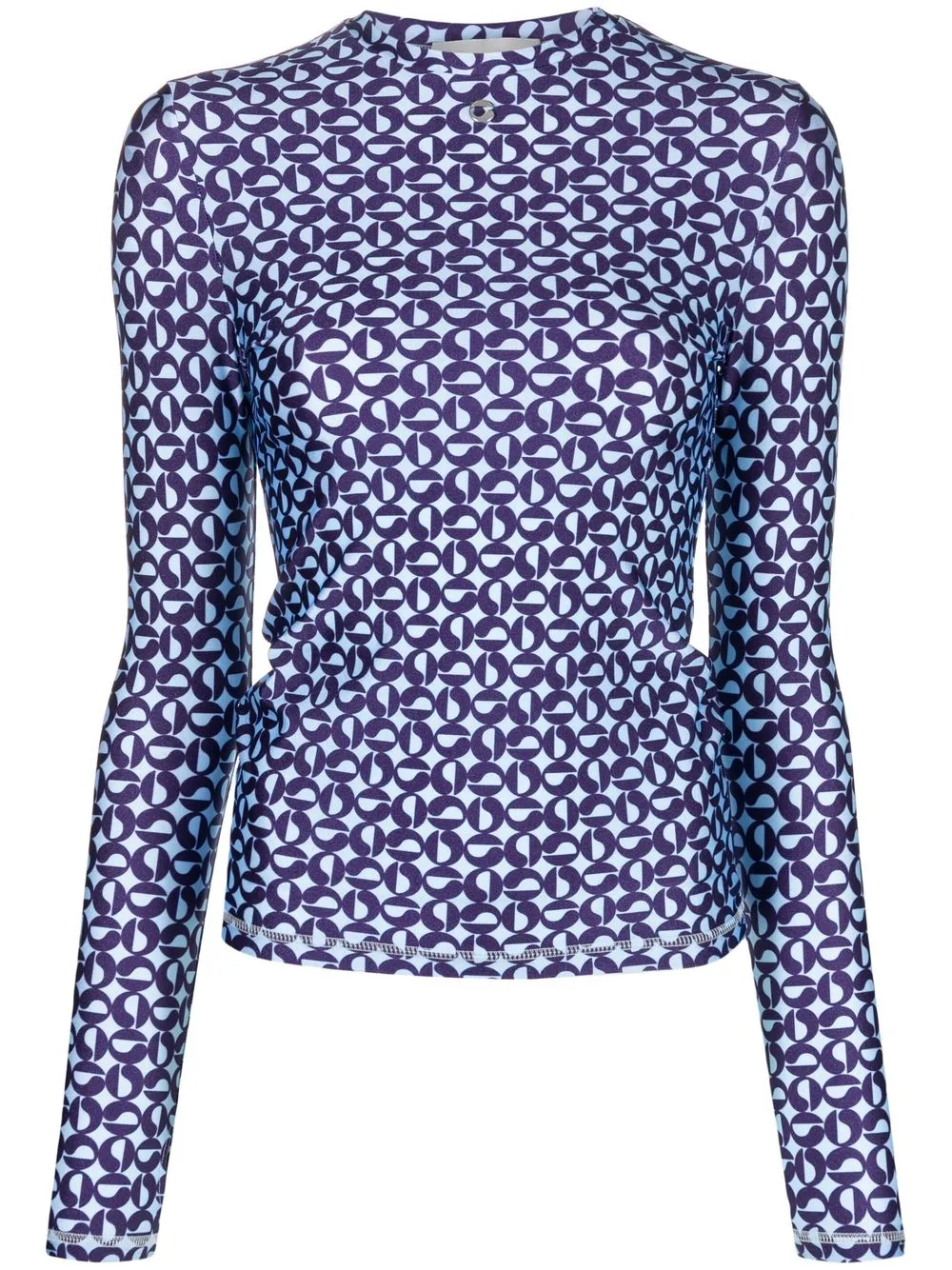 

Coperni geometric-print long-sleeved top - Blue