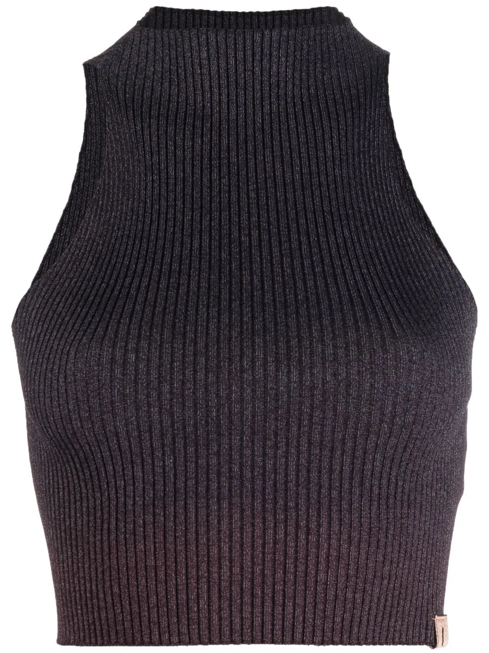 

Ssheena rib-knit cropped vest top - Purple