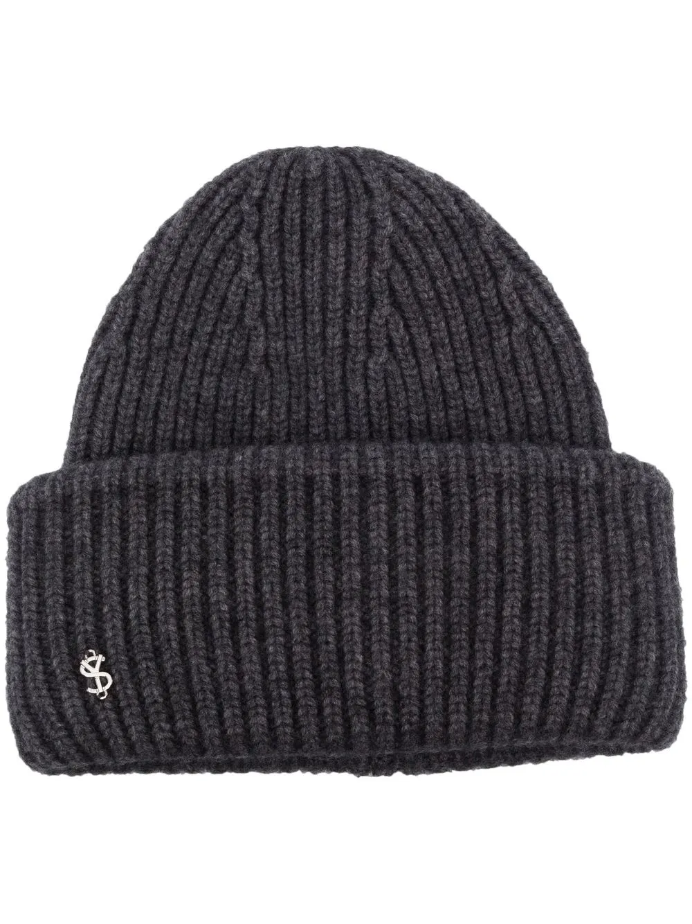 

Yves Salomon logo-embroidered wool-cashmere beanie - Grey