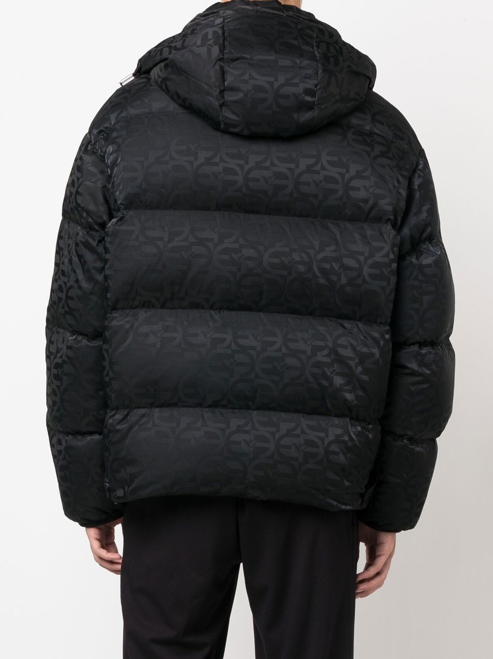 Emporio Armani all-over monogram-print Padded Jacket - Farfetch