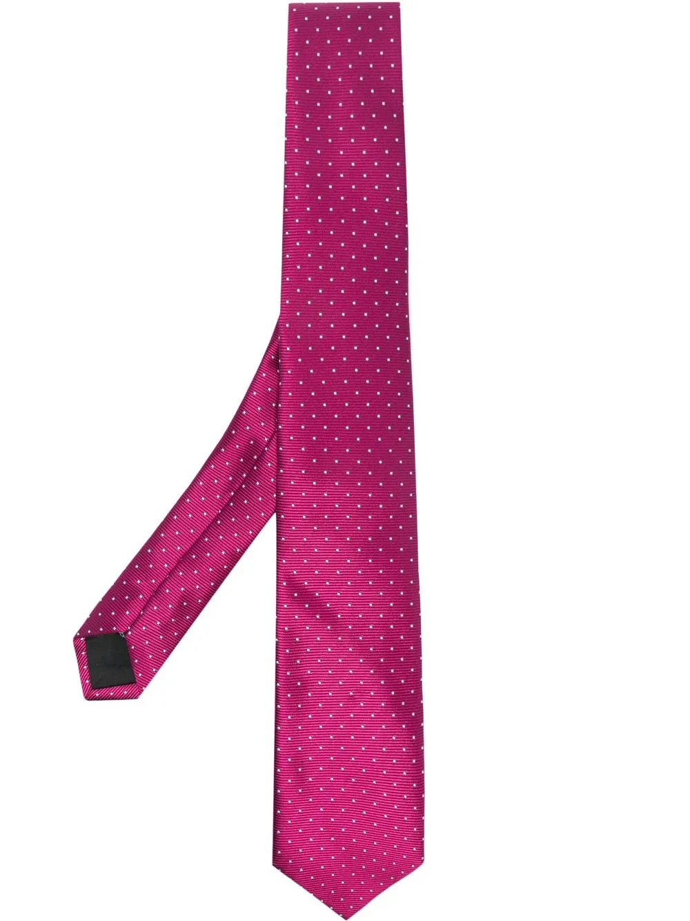 

Lanvin polka dot embroidered silk tie - Pink