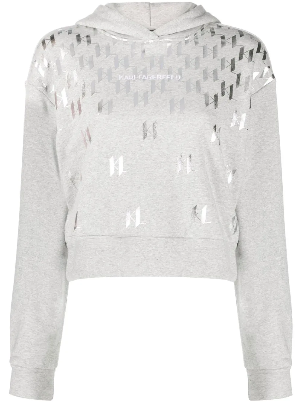 

Karl Lagerfeld hoodie con logo estampado - Gris