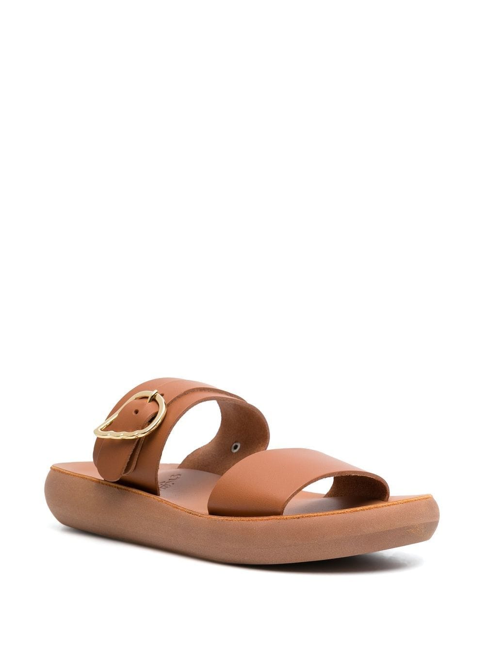 Shop Ancient Greek Sandals Leather Slip-on Sandals In Brown