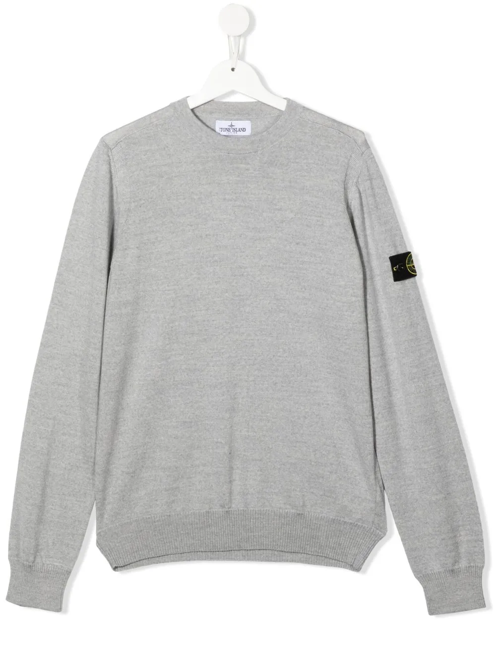 

Stone Island Junior suéter con parche del logo - Gris