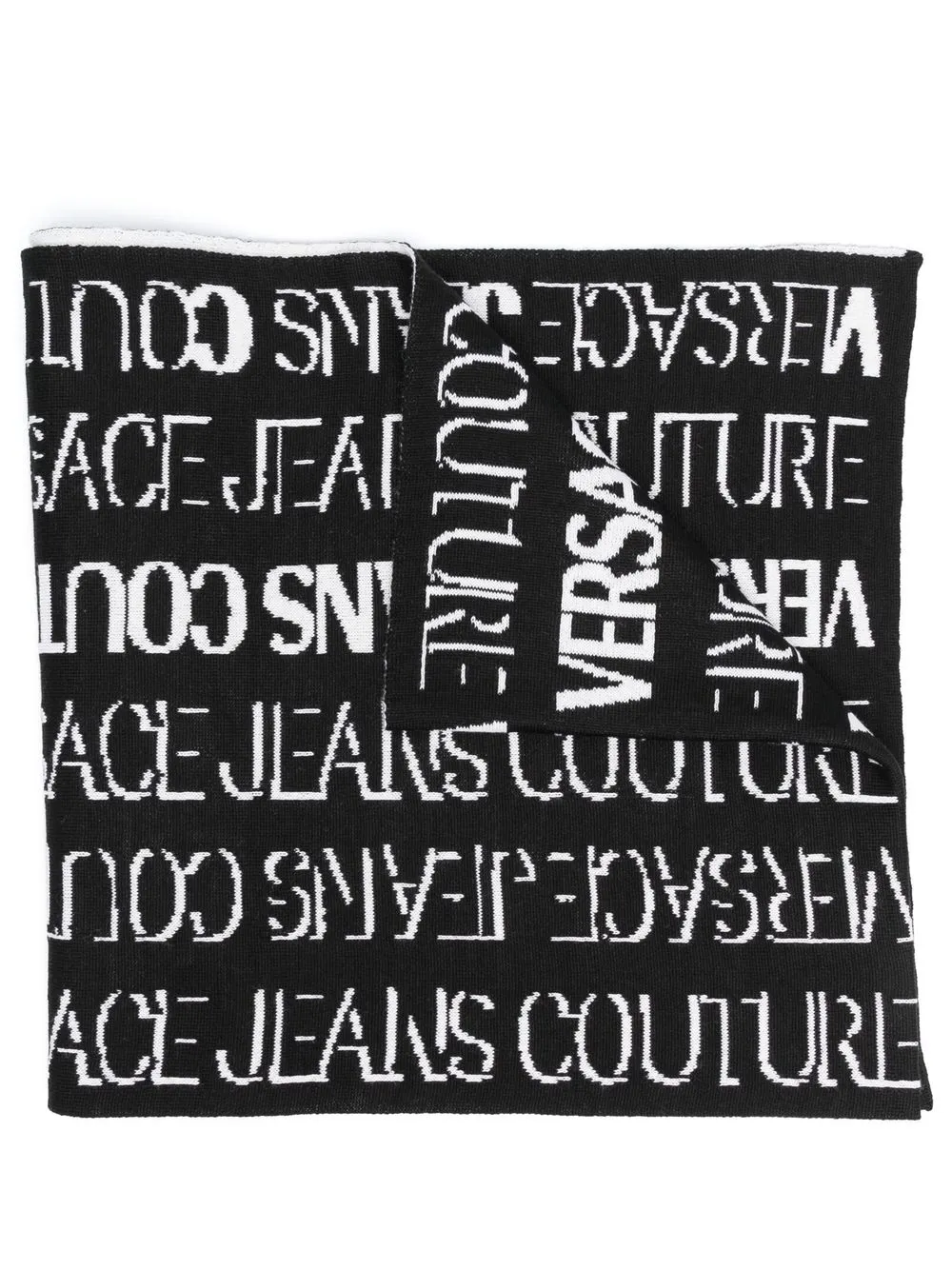 

Versace Jeans Couture mascada con logo estampado - Negro