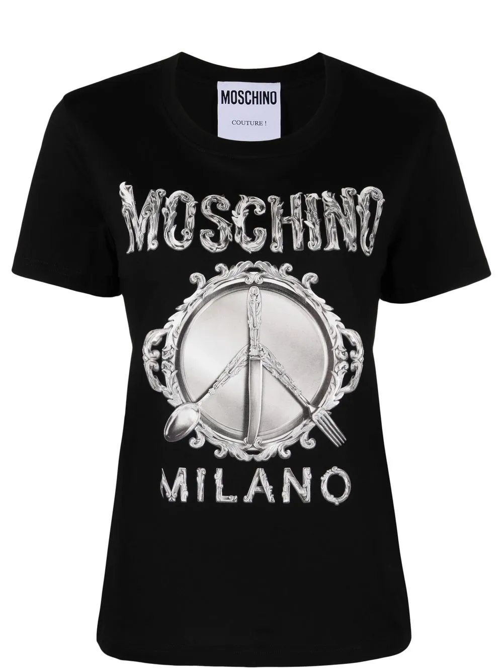 

Moschino playera con estampado gráfico - Negro