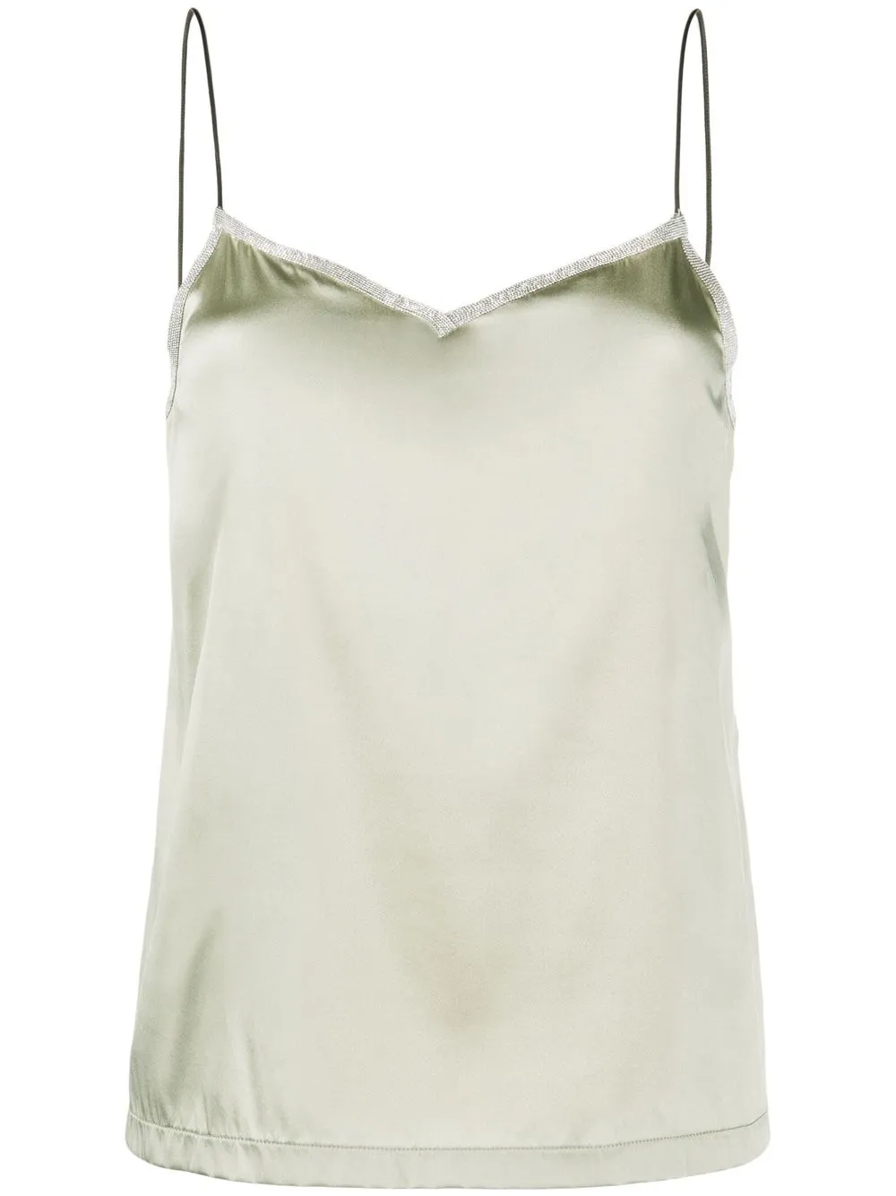 

Fabiana Filippi beaded-trim slip top - Green