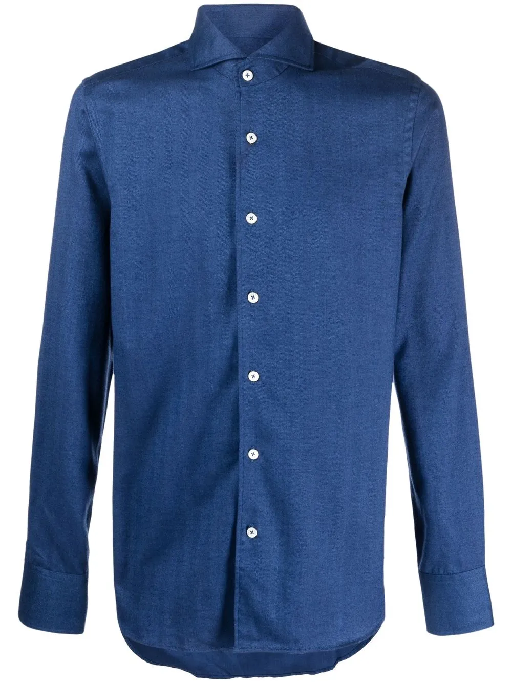 

Canali camisa manga larga con rayas estampadas - Azul