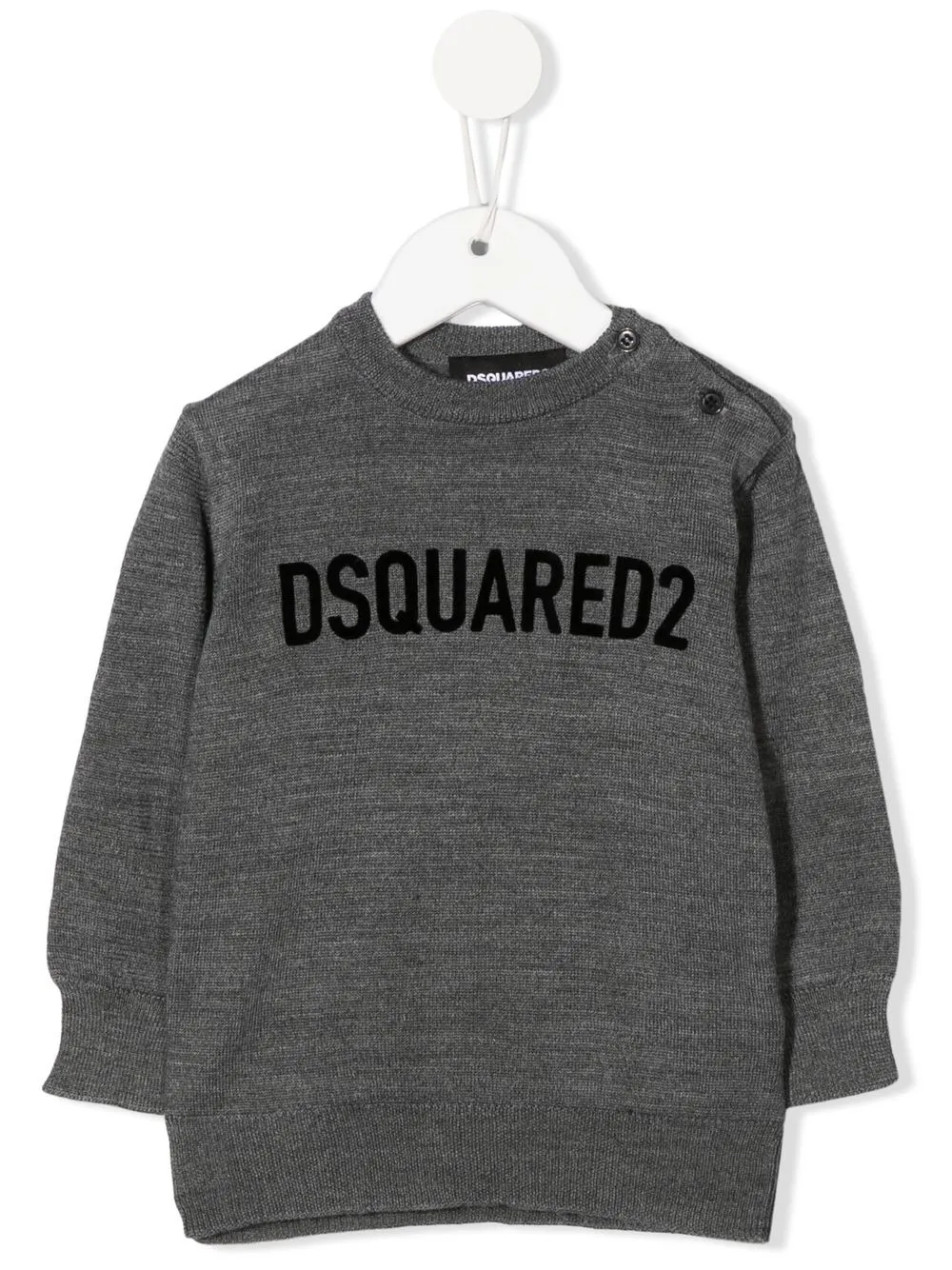 

Dsquared2 Kids suéter de tejido fino con logo - Gris