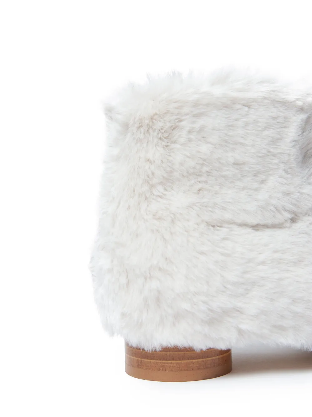 White faux sale fur boots