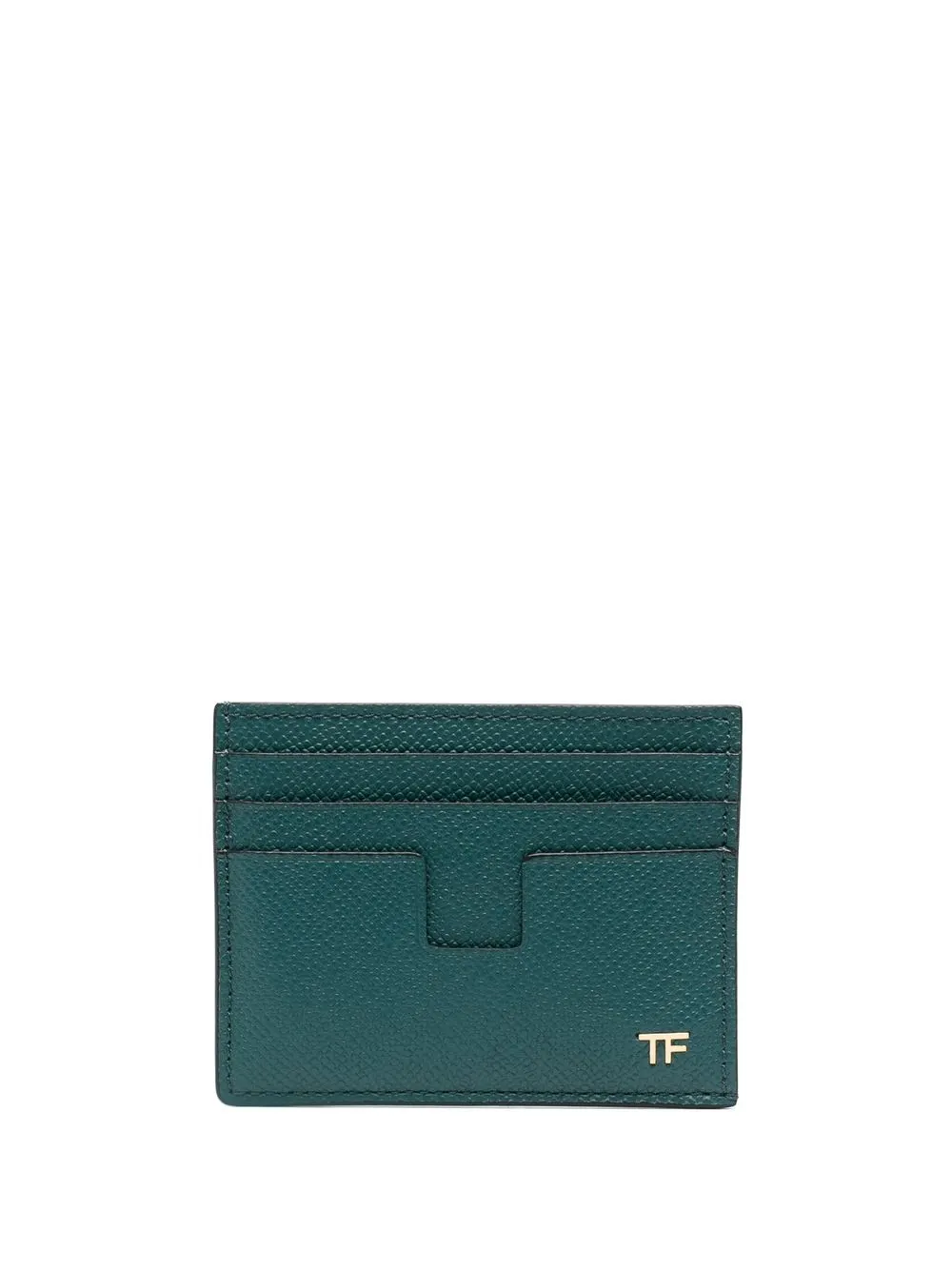 

TOM FORD tarjetero con placa del logo - Verde