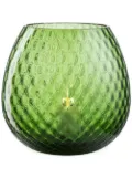 NasonMoretti Macramé glass candle holder - Green