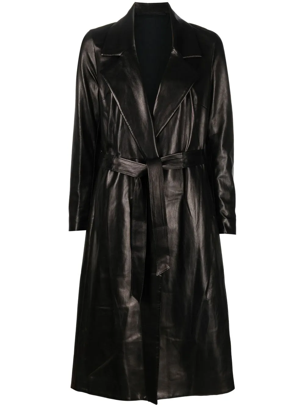 

Salvatore Santoro leather trench coat - Black