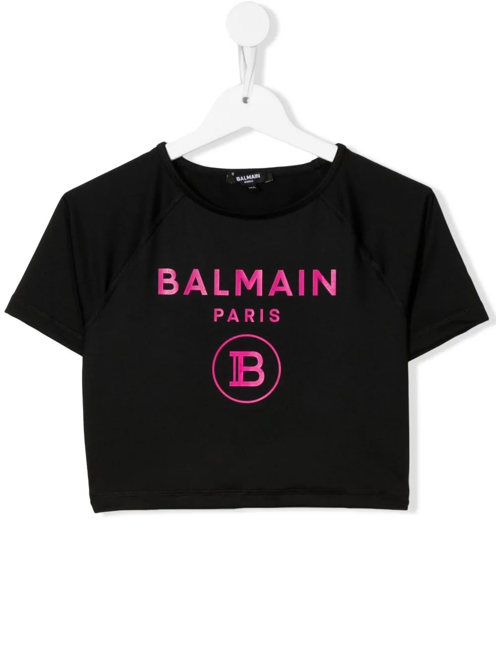 

Balmain Kids playera corta con logo estampado - Negro