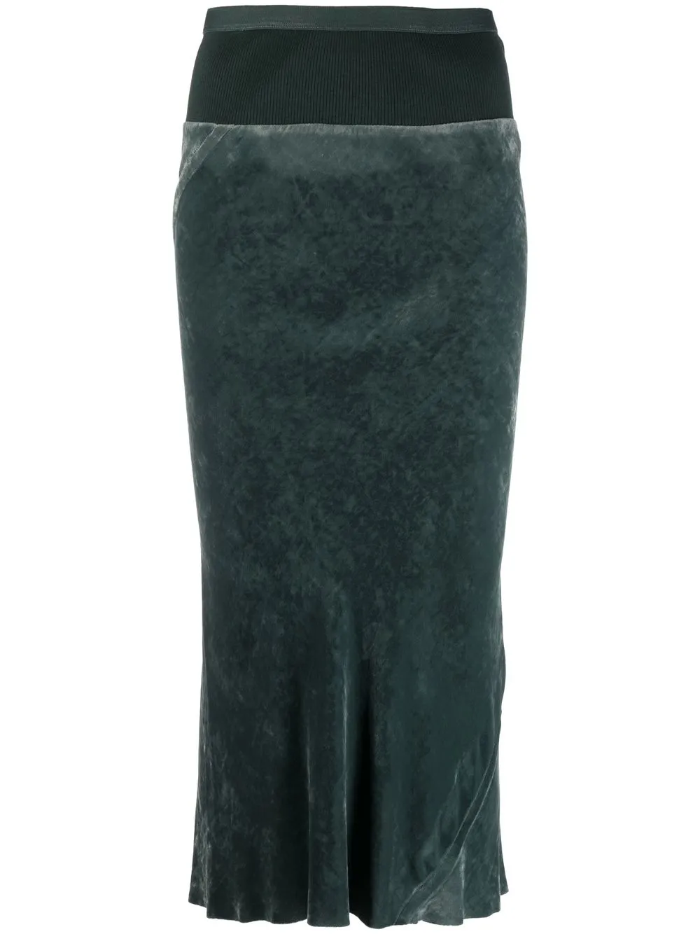 

Rick Owens falda midi con cintura alta - Verde