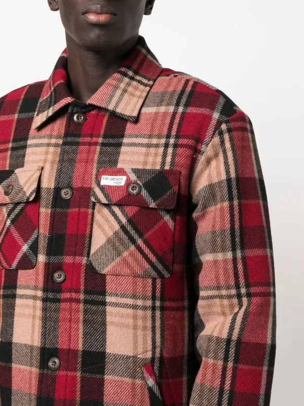 Flannel padded shirt jacket sale
