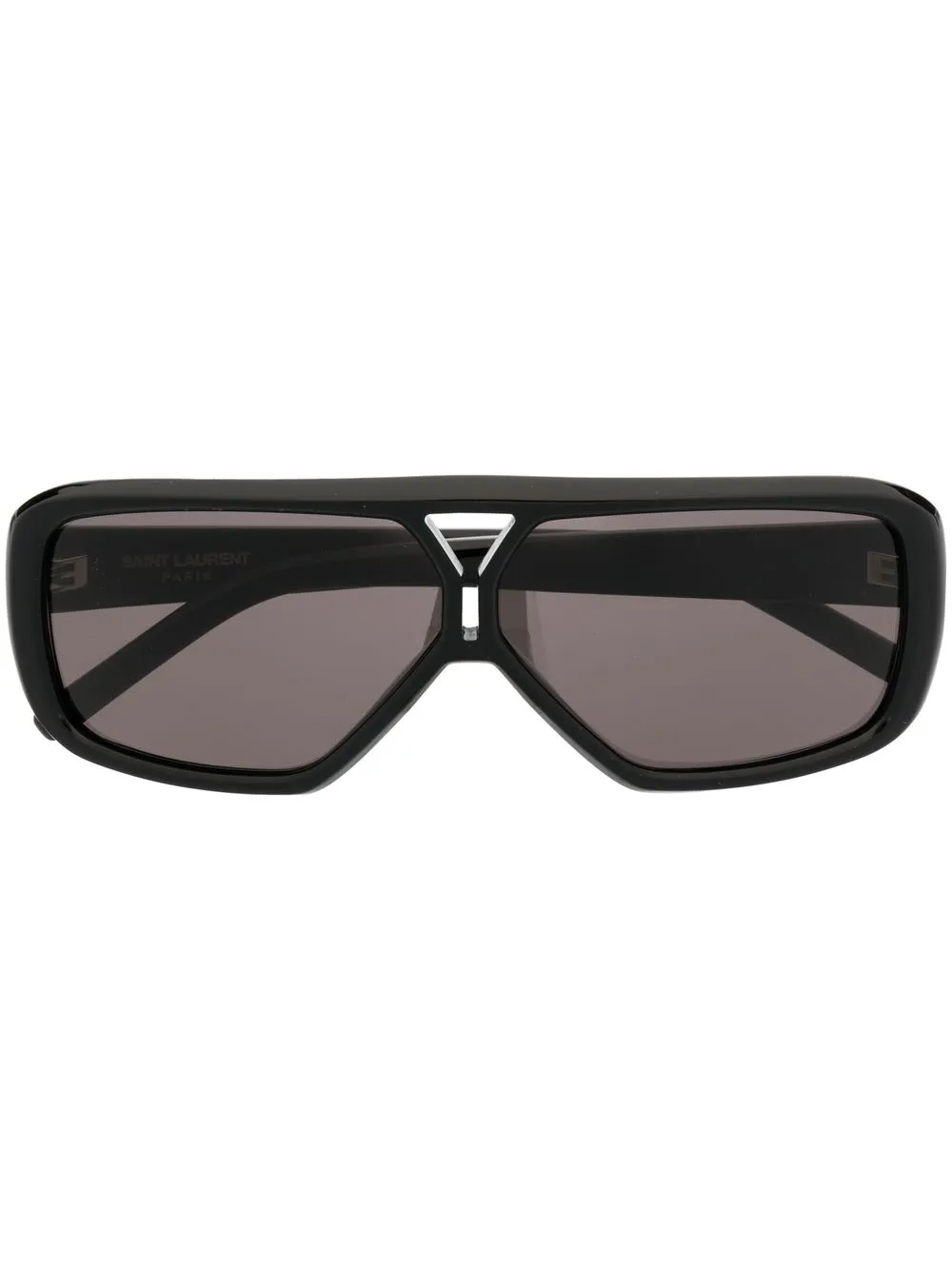 

Saint Laurent Eyewear double-bridge pilot-frame sunglasses - Black