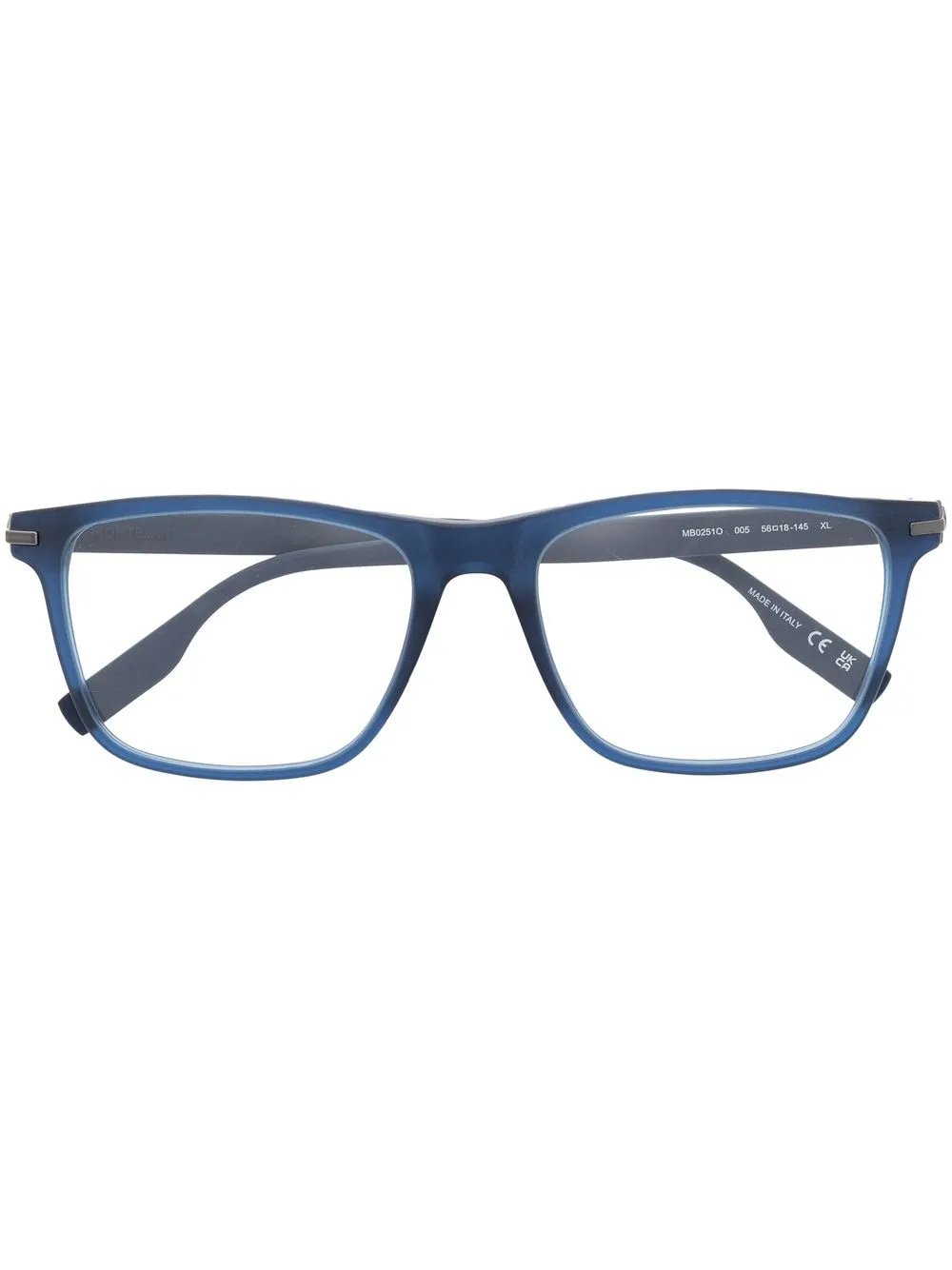 

Montblanc lentes con armazón rectangular - Azul